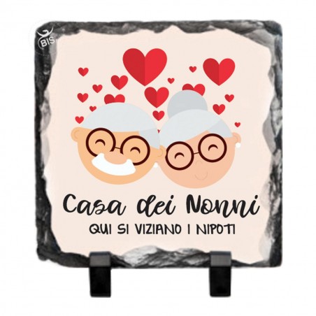 Pietra ardesia con piedini "Casa dei nonni"