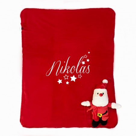 Kit copertina e peluches "Natale" da personalizzare con nome