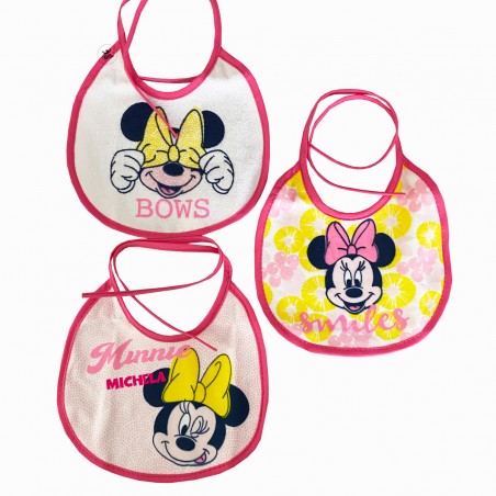 Tris di bavaglini "Disney" da personalizzare con nome