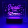 Lampada Led "Sweet Dreams" da personalizzare con nome