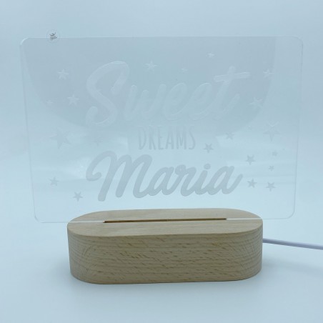 Lampada Led "Sweet Dreams" da personalizzare con nome