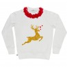 Woman sweatshirt with flowers applied, "Crown"