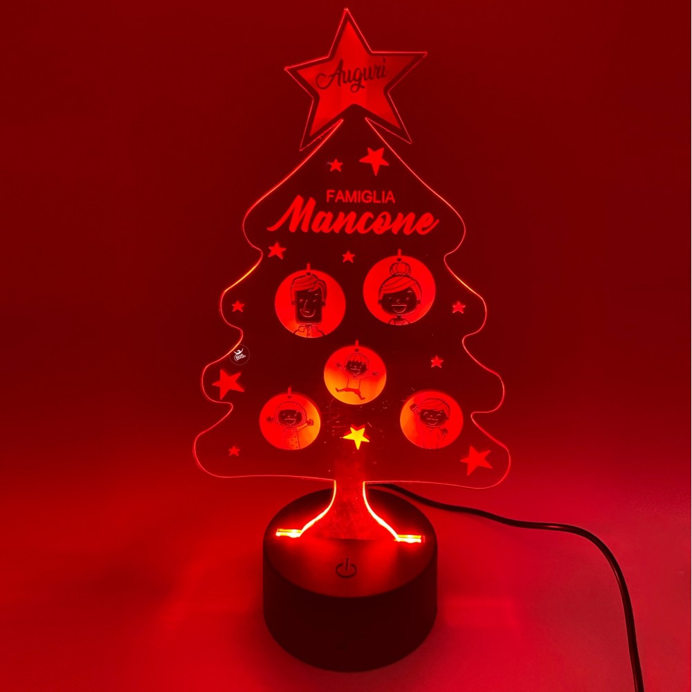 Lampada Led  "Albero di Natale" da personalizzare