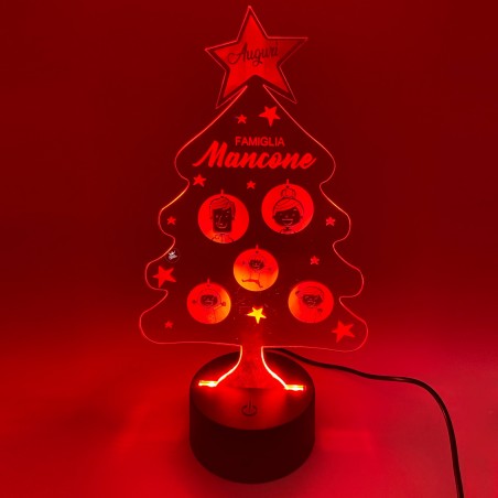 Lampada Led  "Albero di Natale" da personalizzare