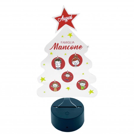 Lampada Led  "Albero di Natale" da personalizzare