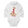 Turtleneck bodysuit "First New Year's day of... " + name