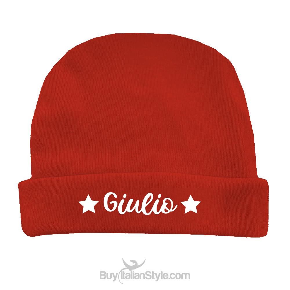 Cappellino neonato/a stelline, personalizzabile con nome