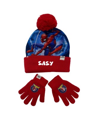 Kit cappellino e guanti "Spiderman" con nome