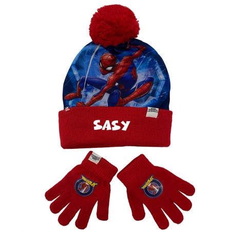 Kit cappellino e guanti "Spiderman" con nome
