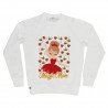 Christmas Women's Sweatshirt "Gold Glitter Reindeer "