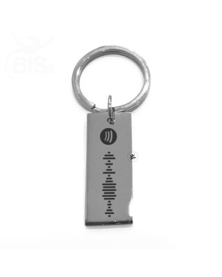 Customizable Keychain with plaque “Spotify song”