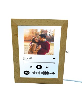 Lampada led quadretto musicale personalizzabile con foto