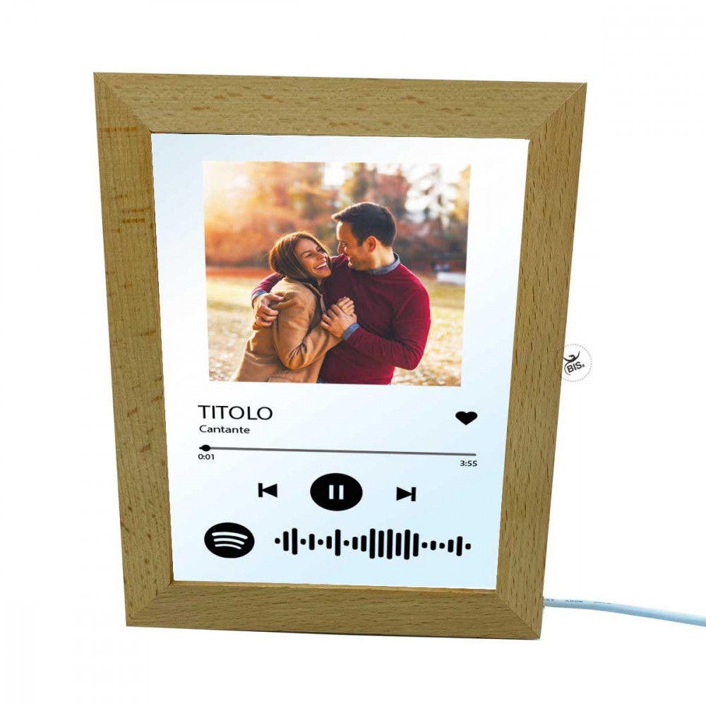 Lampada led quadretto musicale personalizzabile con foto