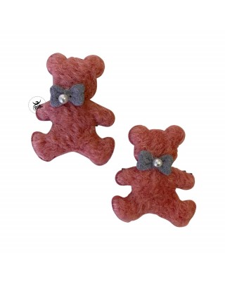 Bear shaped hair clips