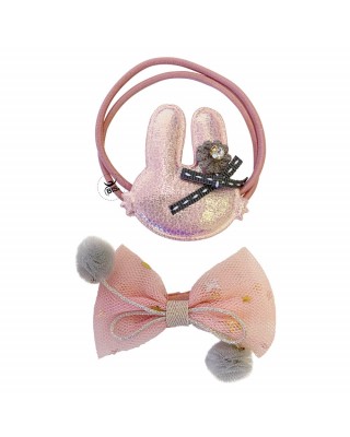 Elastic hair band and hair clip