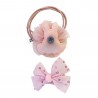 Elastic hair band and hair clip