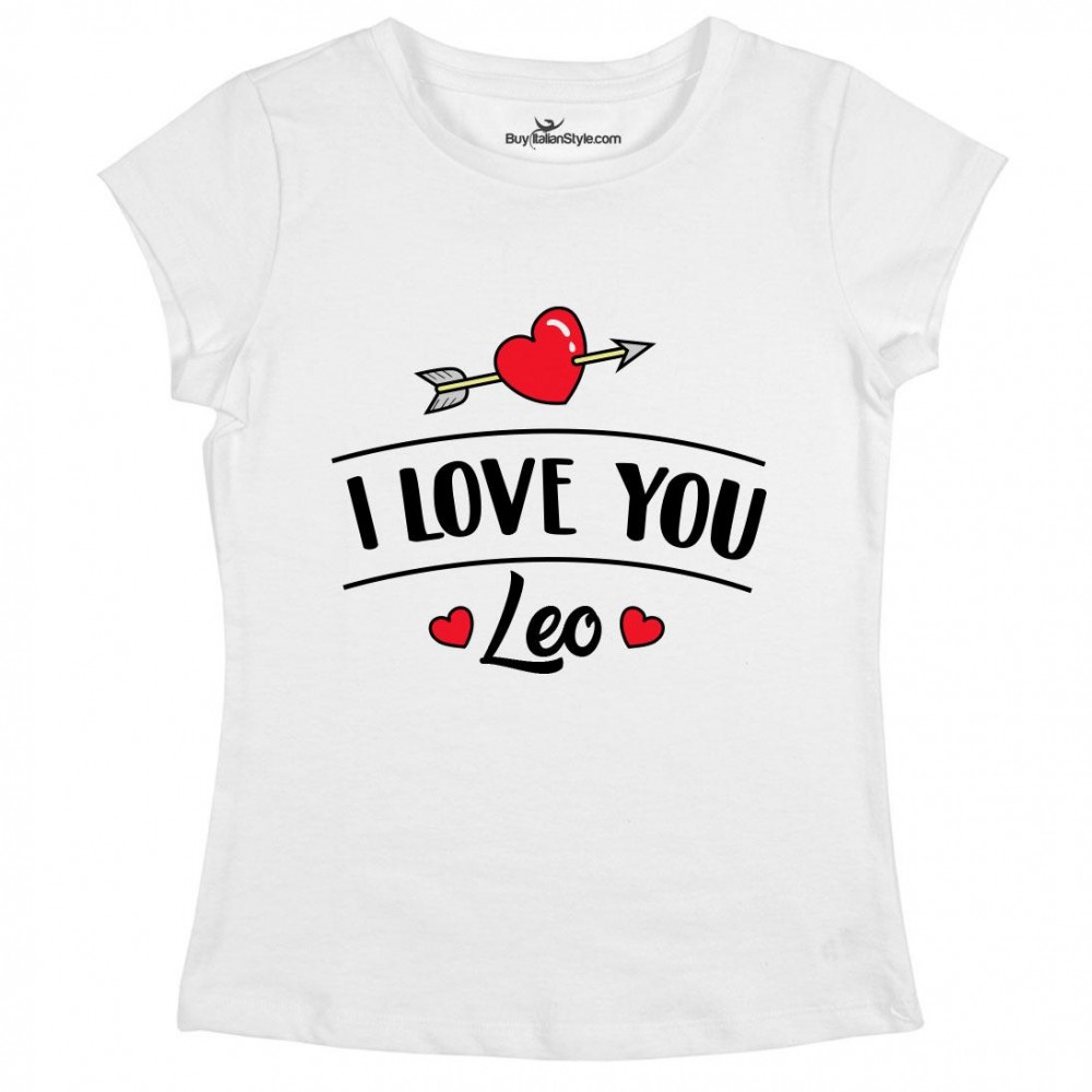 T-shirt Donna  "I love you" da personalizzare