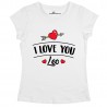 T-shirt Donna  "I love you" da personalizzare