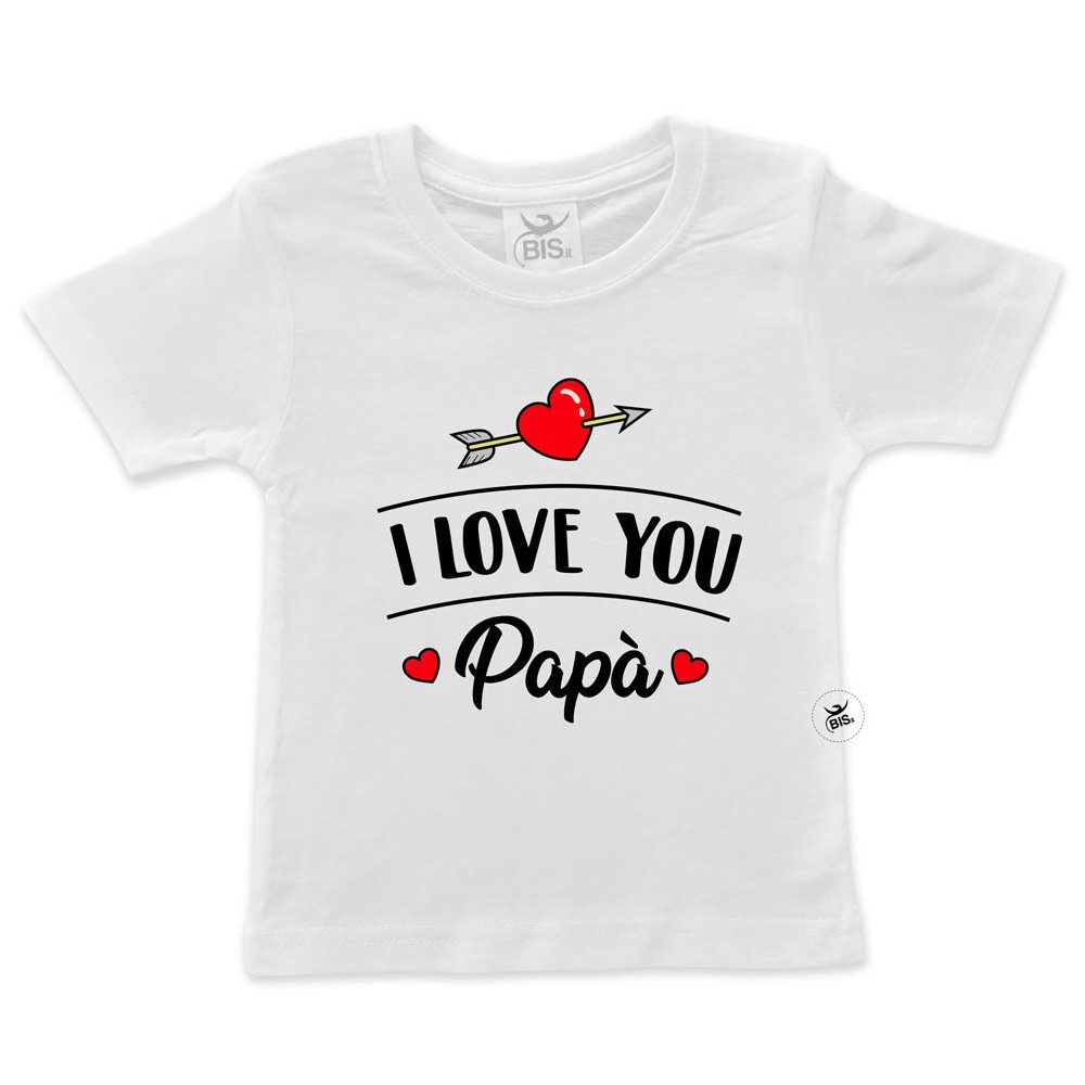 T-shirt bimba/o "I love you" da personalizzare