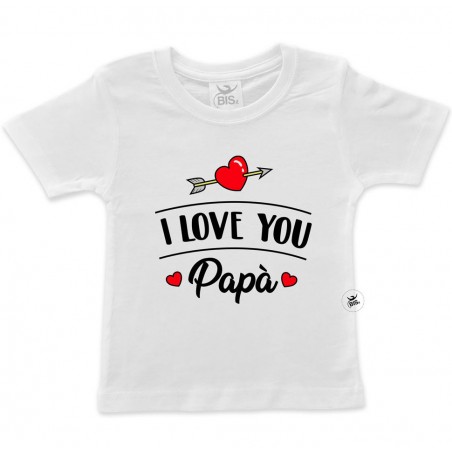 T-shirt bimba/o "I love you" da personalizzare