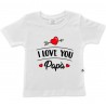 T-shirt bimba/o "I love you" da personalizzare