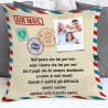 Federa cuscino stile lettera da personalizzare con foto e dedica