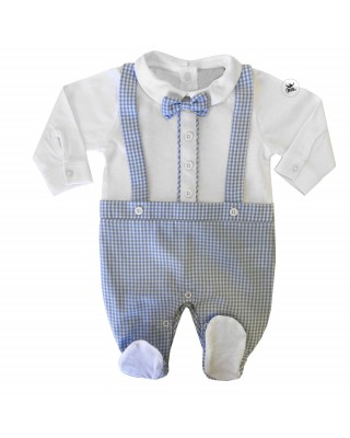 Customizable Summer romper suit with bowtie