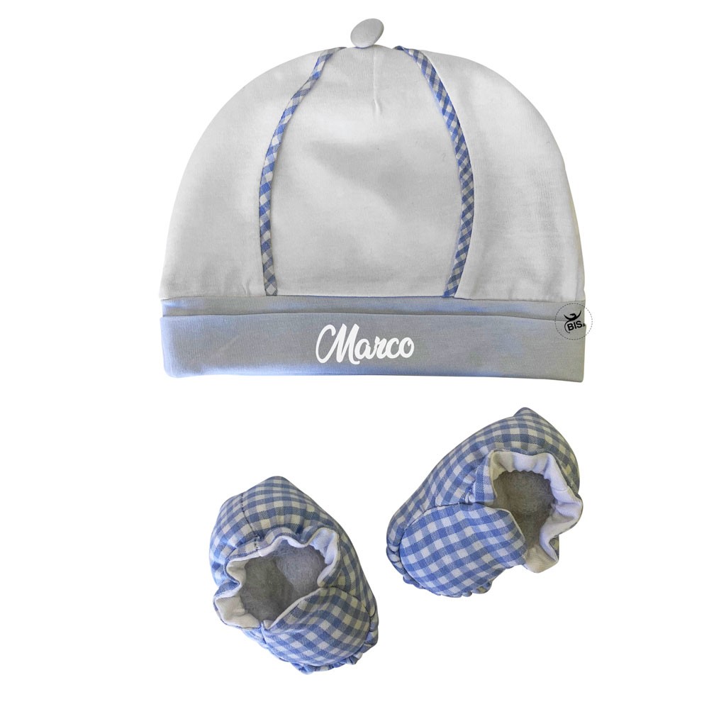 Kit estivo babbucce e cappellino con nome