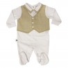 Tutina estiva con gillet a righe