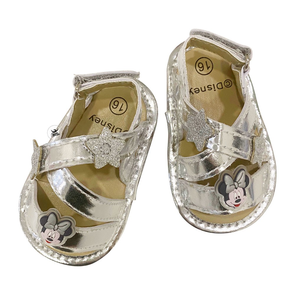 Sandalo neonata argento "Minnie"