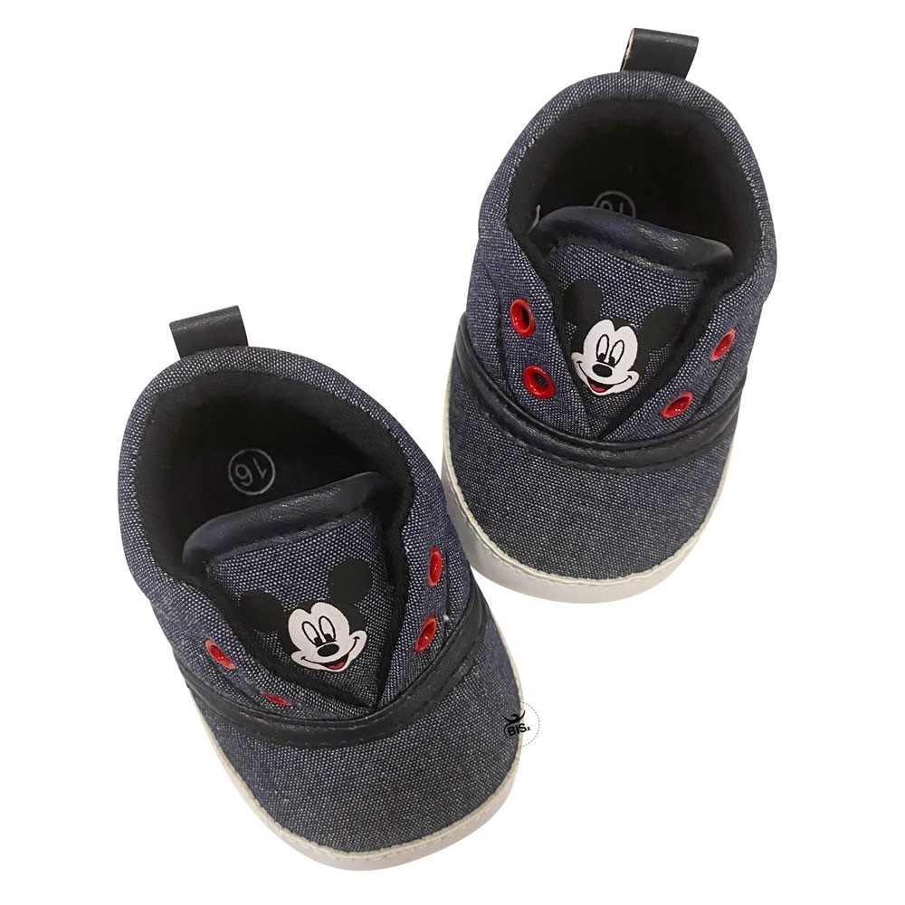 Scarpine neonato "Mickey mouse" effetto jeans