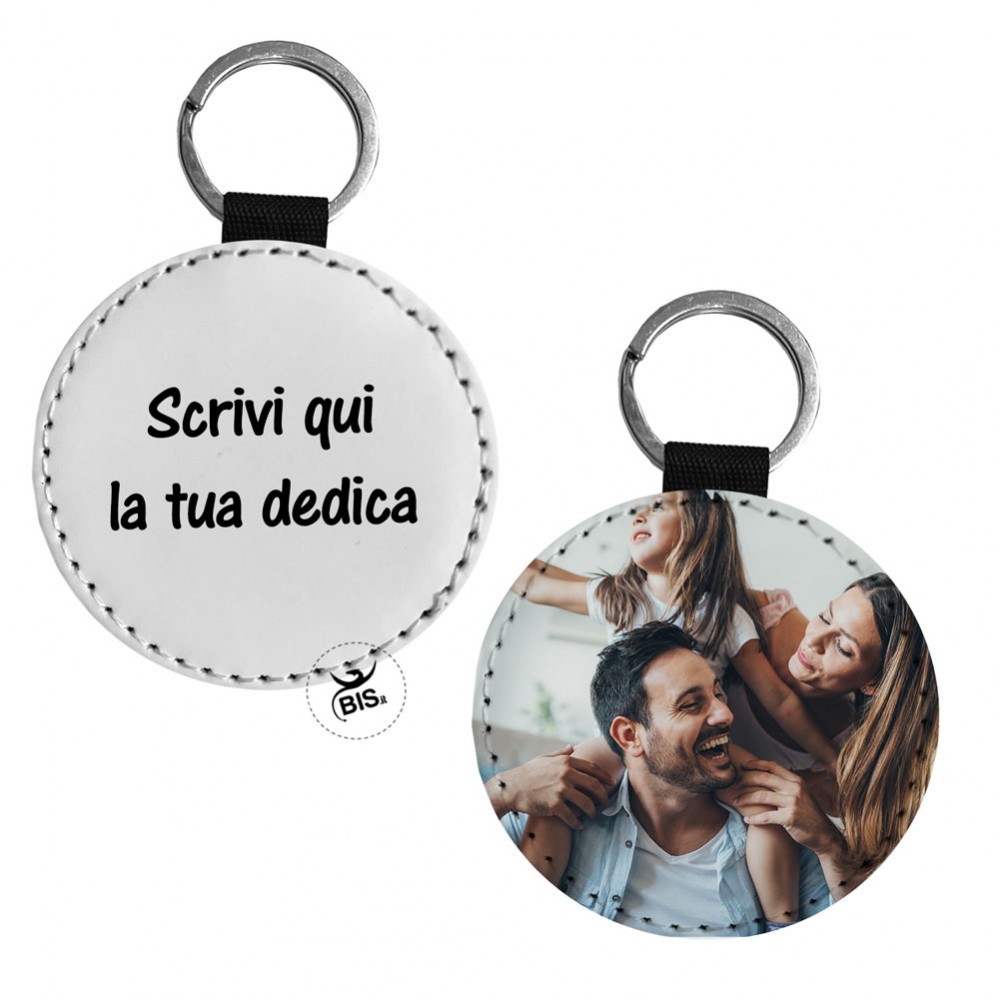 Portachiavi personalizzato con foto o testo idea regalo uomo donna famiglia  baby