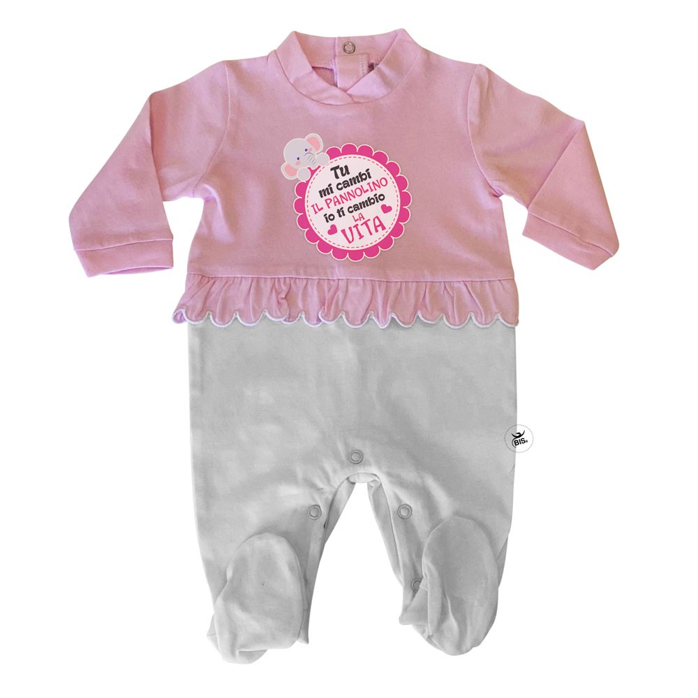 Newborn Summer Romper "You change my diaper..."