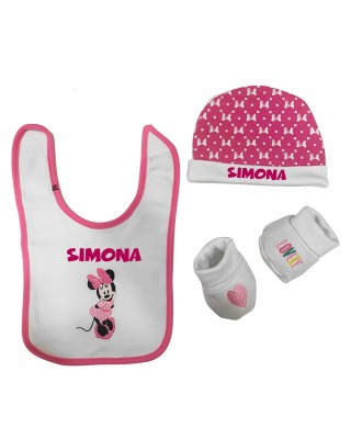 Kit 3 pezzi "Sweet Minnie" da personalizzare