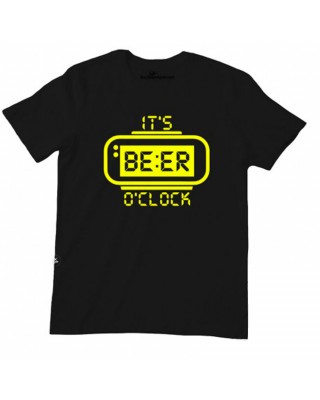 T-shirt uomo mezza manica "It's Beer o' clock"