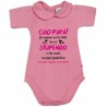 Baby Girl's Bodysuit with lace-bordered Collar "I'll Be Soon in your A