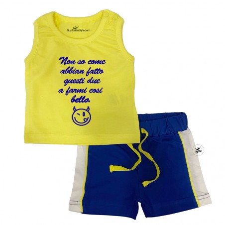 Completo neonato estivo giallo