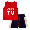 Completo neonato estivo rosso