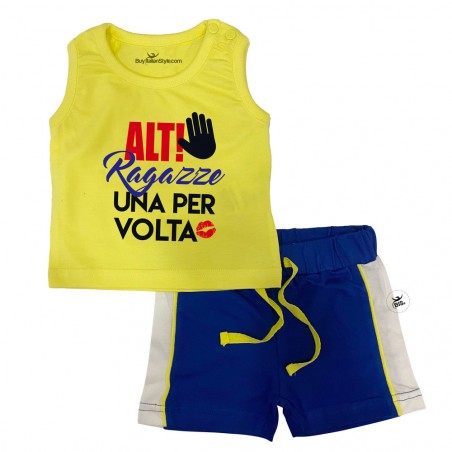 Completo neonato estivo giallo
