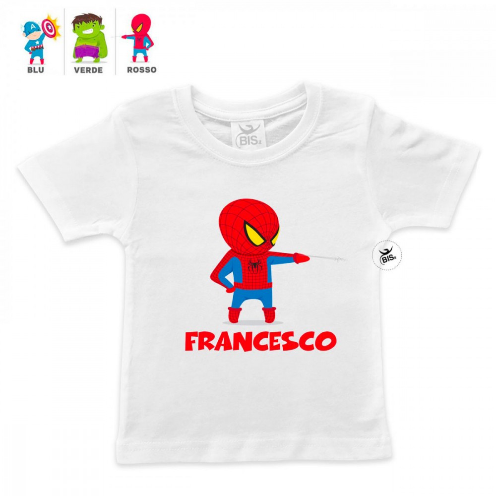 t-shirt bimbo personalizzata super eroe e nome