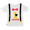 T-shirt bimbo compleanno con bretelle Topino + nome