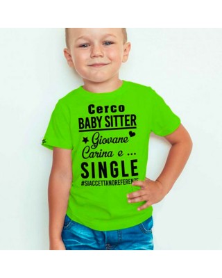 T-shirt bimbo "Cerco baby sitter"