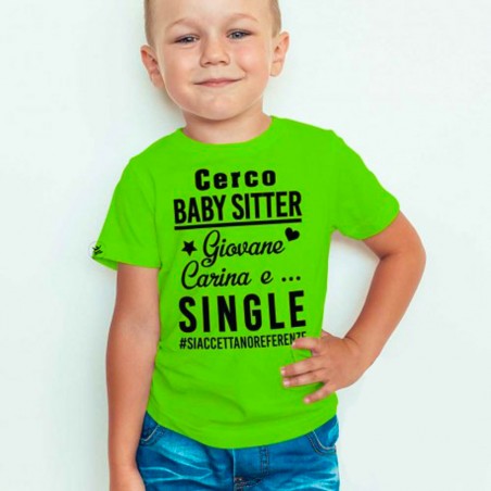 T-shirt bimbo "Cerco baby sitter"