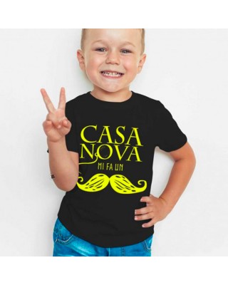 T-shirt bimbo  "Casanova mi fa un baffo"