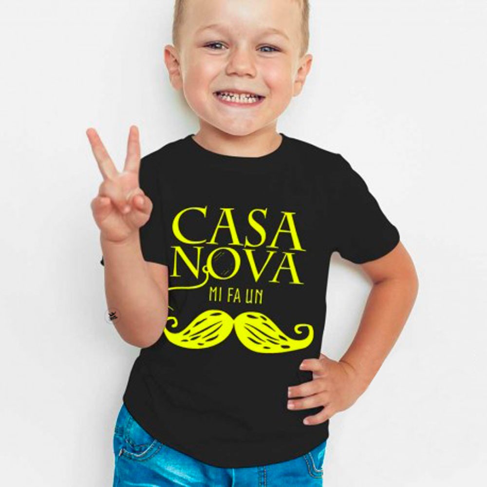T-shirt bimbo  "Casanova mi fa un baffo"