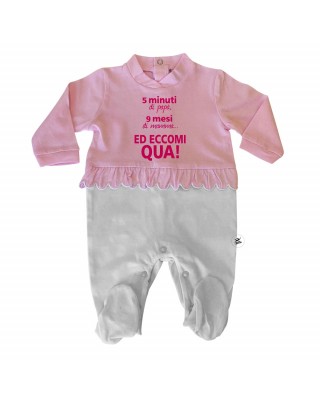 Newborn Summer Romper "5 minutes of dad..."