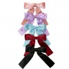 Bow-shaped satin hair clip