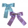 Bow-shaped satin hair clip