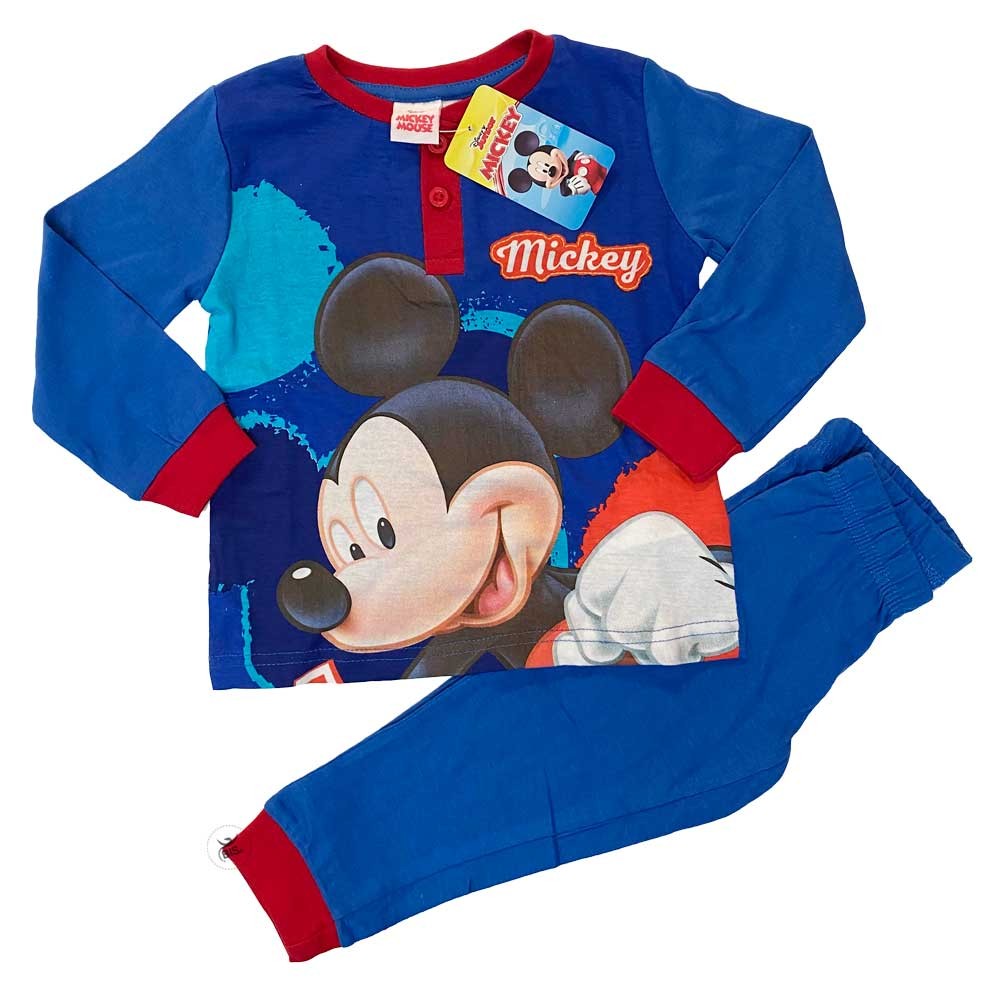 Pigiama estivo bimbo "Mickey mouse" blu