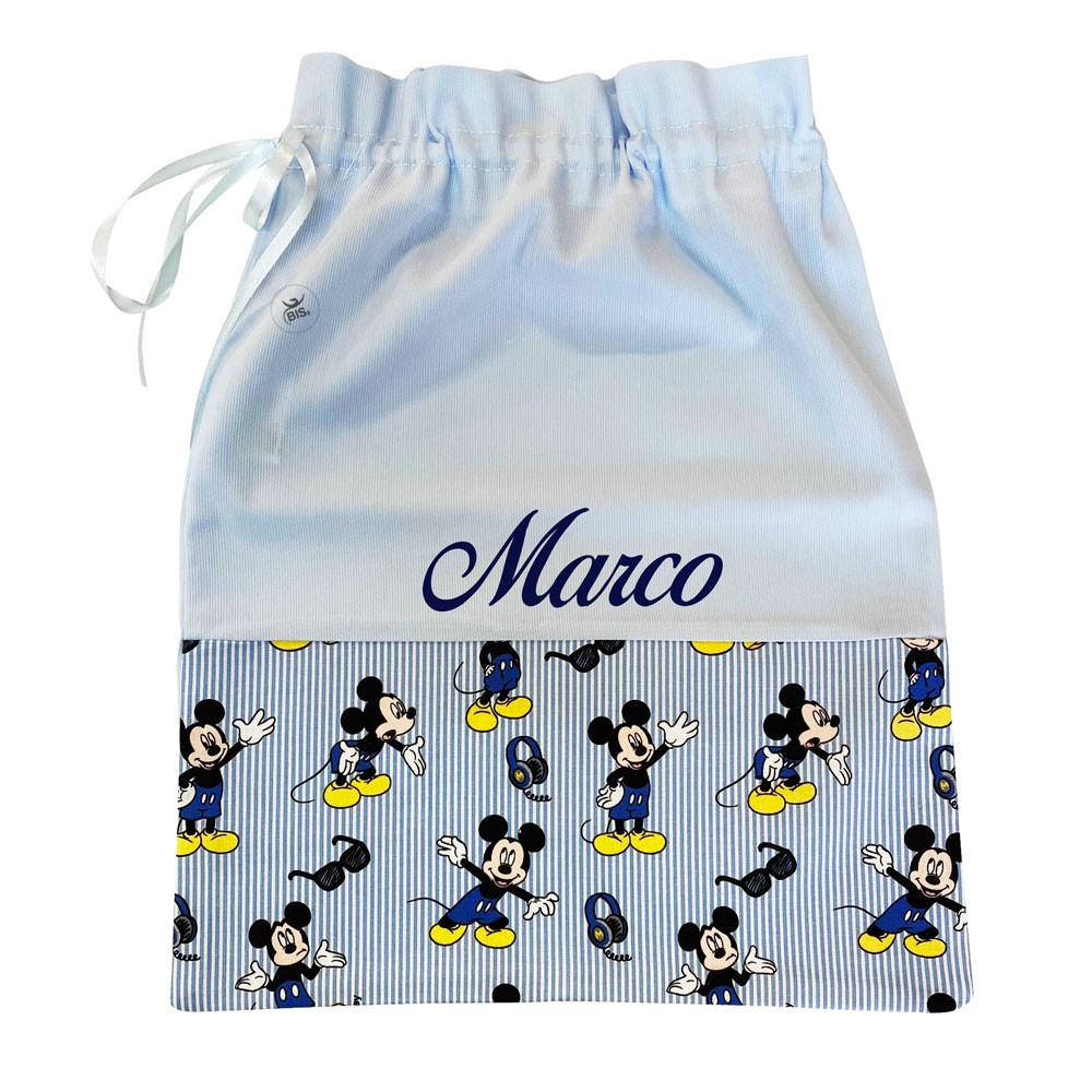 Sacchetto Disney primo cambio "Topolino" a righe